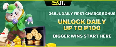 365JL Daily First Charge Bonus banner